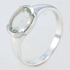 Jiwoo Trendy Light Green Solitaire Ring
