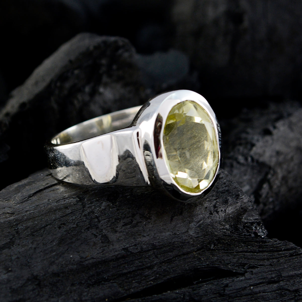 Lucy Heritage Light Green Solitaire Ring