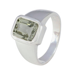 Marie Contemporary Light Green Solitaire Ring