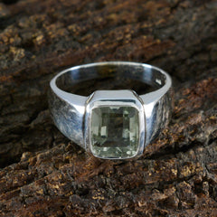 Marie Contemporary Light Green Solitaire Ring