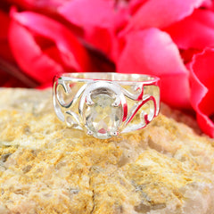 Priya Filigree Light Green Solitaire Ring