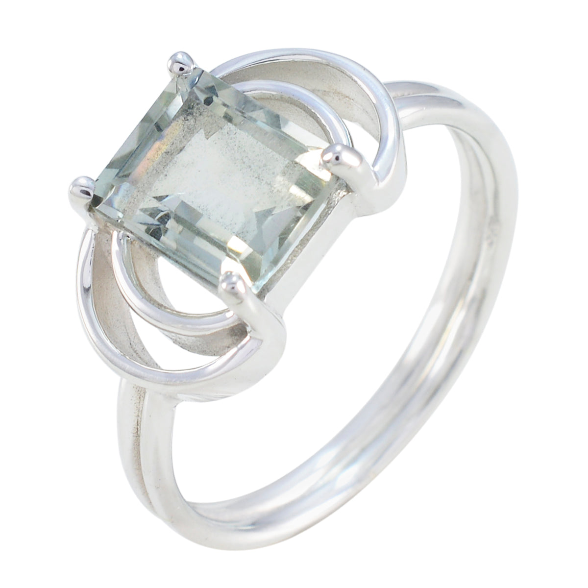 Ananya Trendy Light Green Solitaire Ring