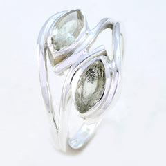 Liyana sterling silver ring with two marquise light green gemstones light green toi et moi ring