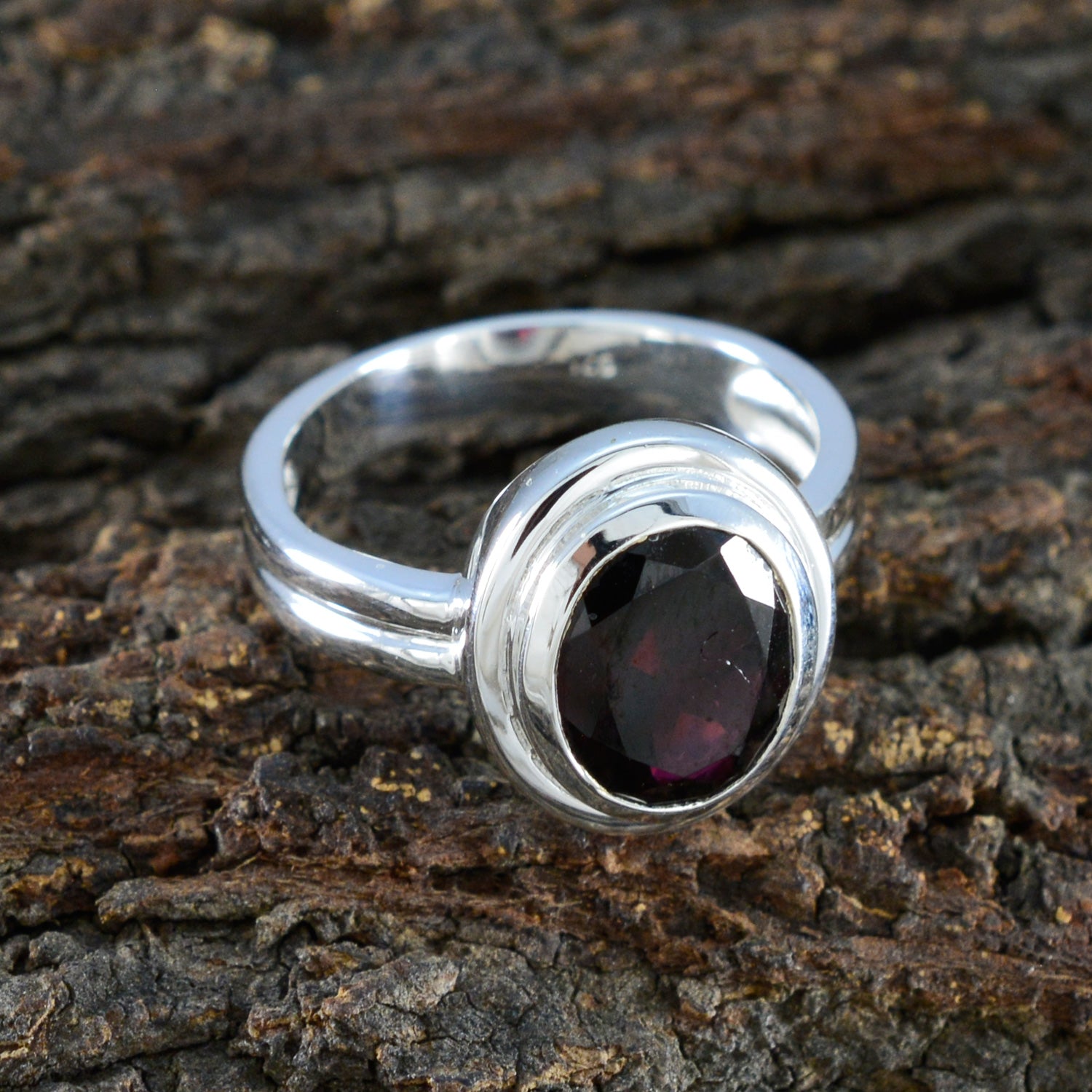 Renata Luxurious Red Solitaire Ring