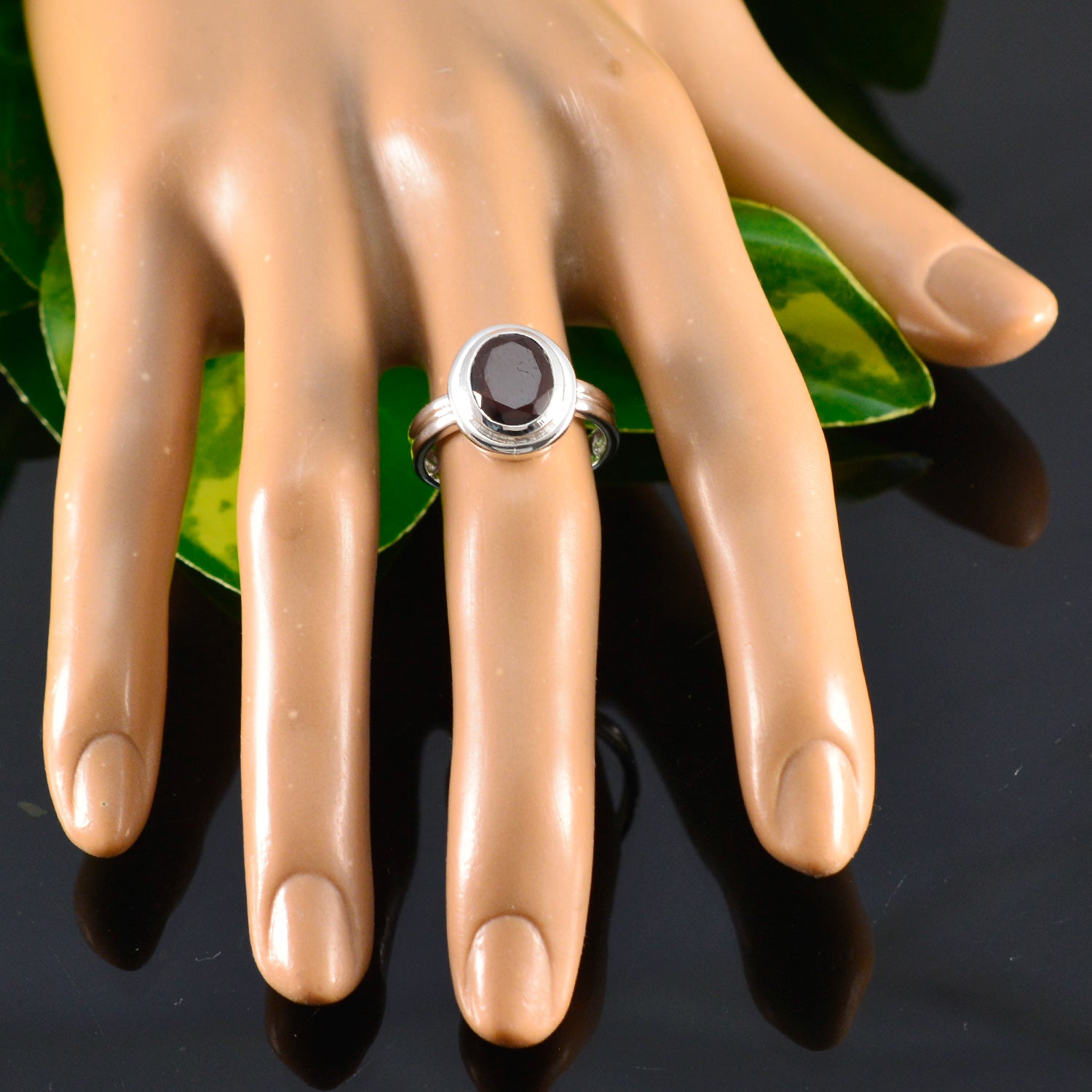 Renata Luxurious Red Solitaire Ring
