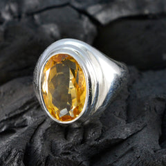 Teresa Luxurious Yellow Solitaire Ring