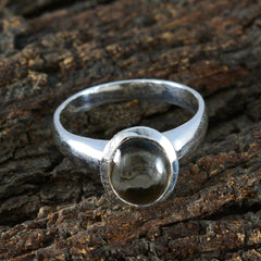 Saanvi Luxury Brown Solitaire Ring with Silver Band