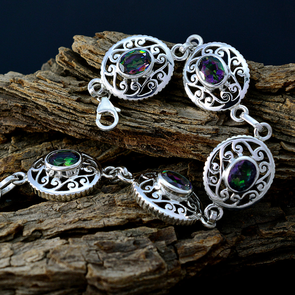 Freya Luxury Multicolor Bracelet with Gemstone Accents