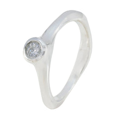 Meera Feminine White Solitaire Ring