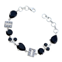 Riley Minimal Black Links Bracelet for Stylish Elegance