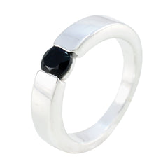 Savannah Modern Black Solitaire Thumb Ring