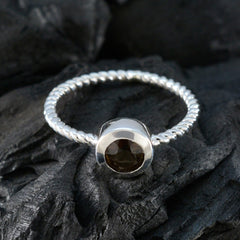 Hye-jin Modern Brown Solitaire Ring