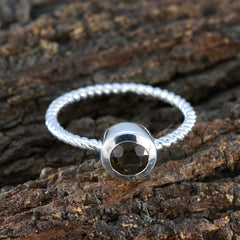Hye-jin Modern Brown Solitaire Ring