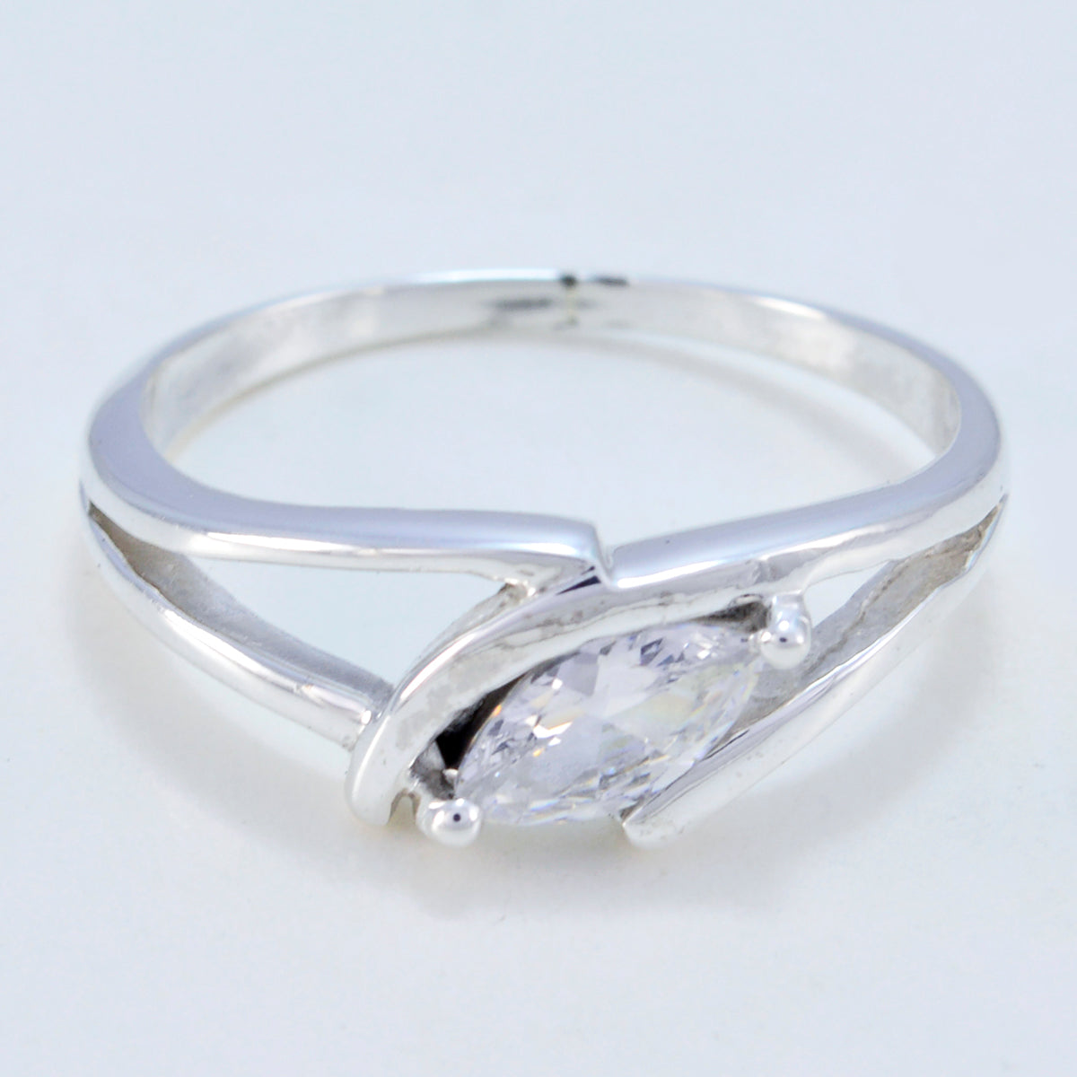 Saanvi Modern White Solitaire Ring Elegant Design