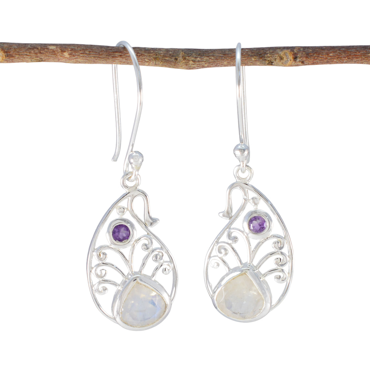 Eva Multicolor Dangle Earrings with Gemstone Detail Multi multicolor Dangle