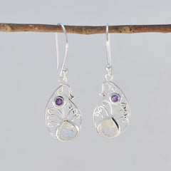 Eva Multicolor Dangle Earrings with Gemstone Detail