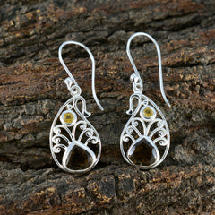 Evelyn Multicolor Dangle Earrings with Gemstone Design