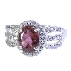 Charlotte Multicolor Halo Ring with Pink Gemstone