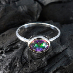 Haruka Multicolor Solitaire Ring for Women - Elegant Gemstone