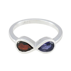 Stylish multicolor toi et moi ring featuring dual gemstones in an elegant infinity design