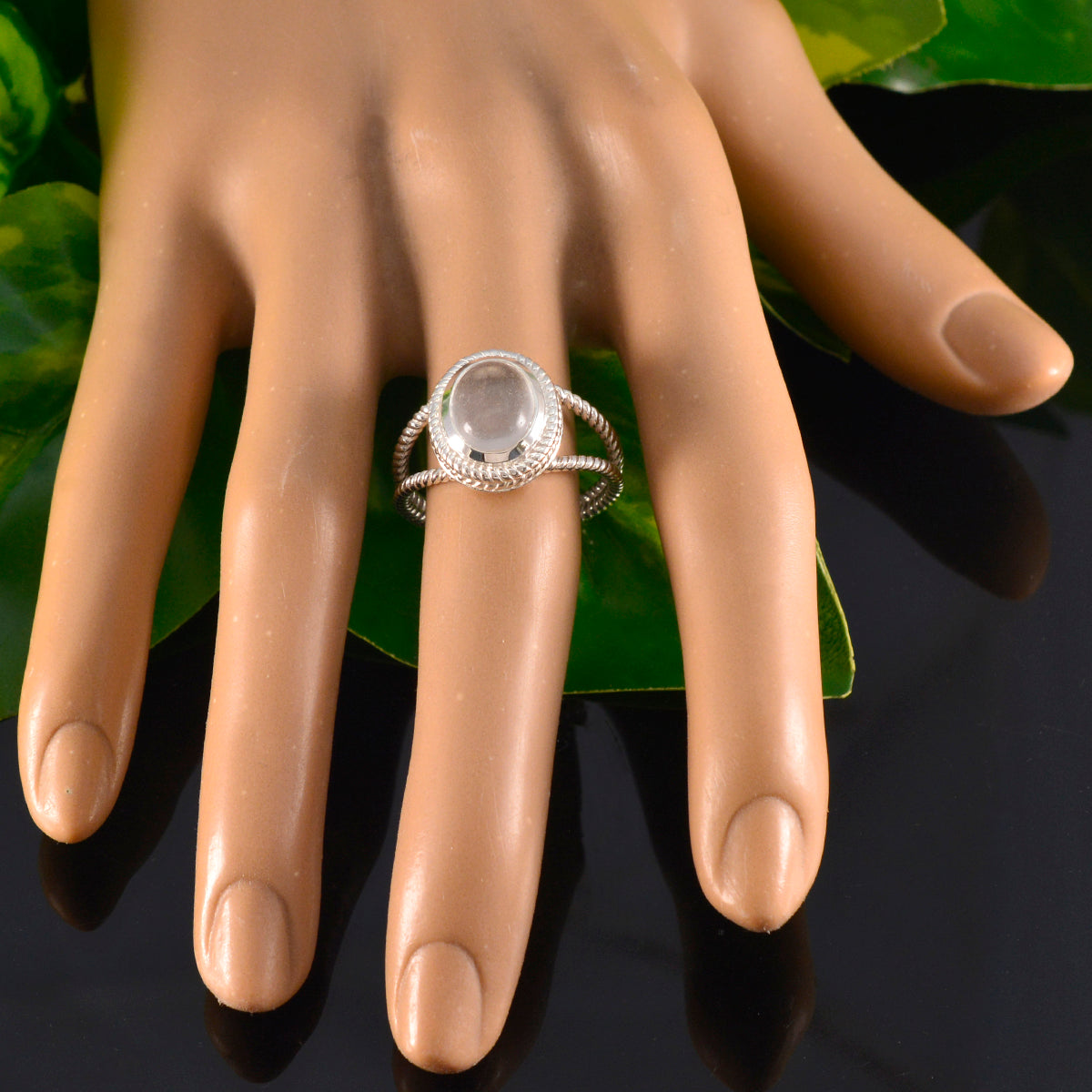 Natcha Rope-Wire White Solitaire Ring