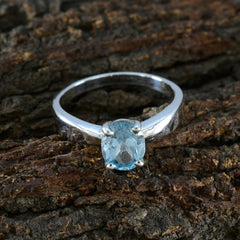 Nayara Ethnic Blue Ring with Sparkling Gemstone