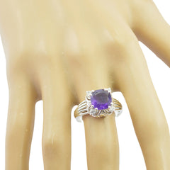 Scarlett Purple Gemstone Halo Ring in Sterling Silver