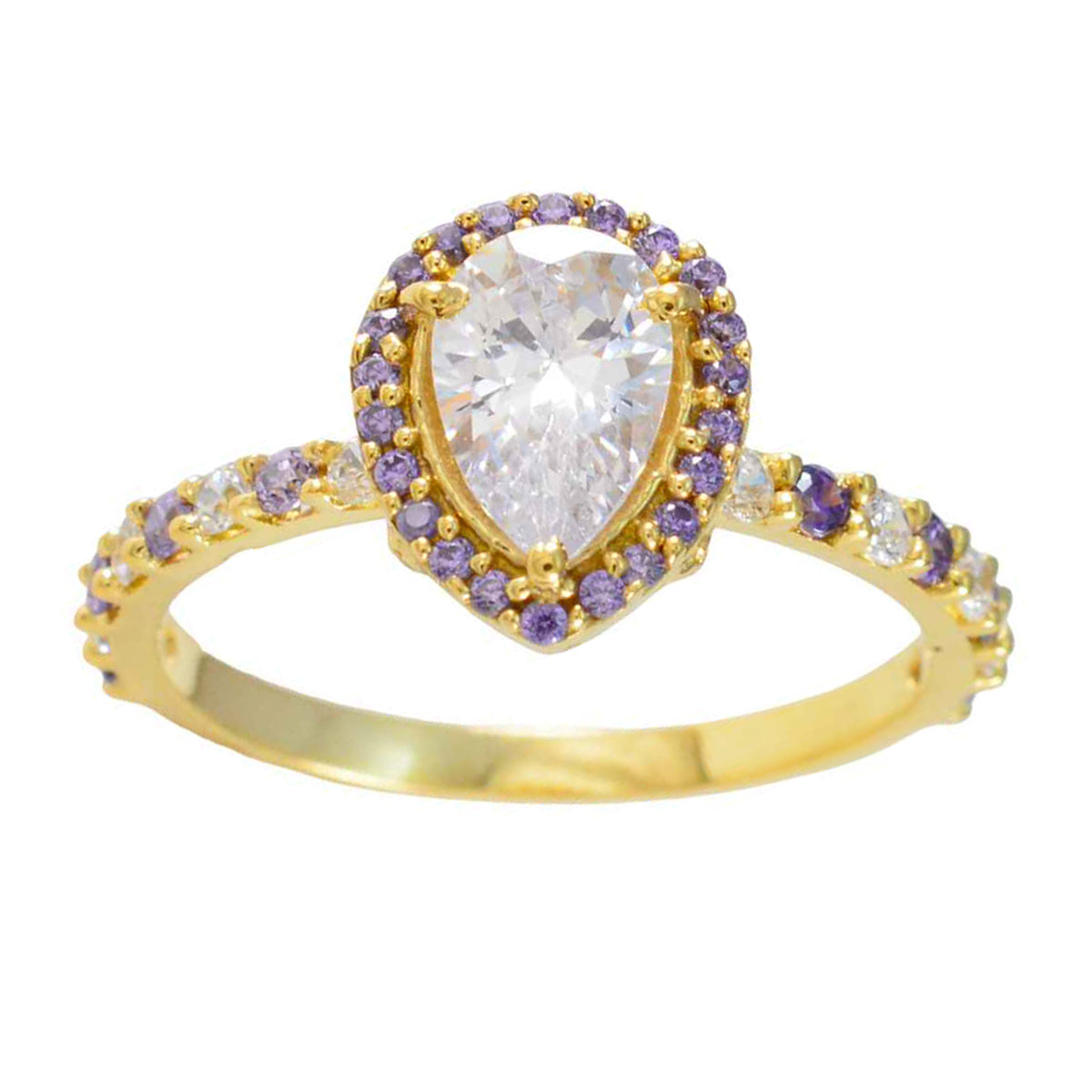 Sara Sophisticated Purple Halo Ring