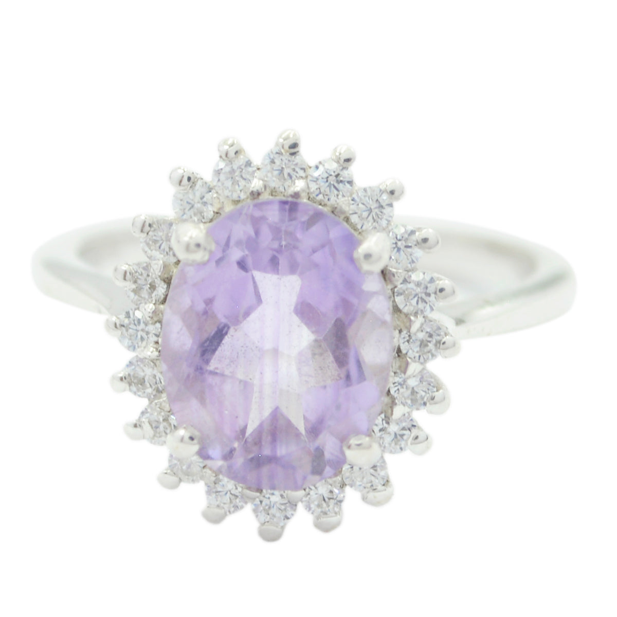 Harper Sophisticated Purple Halo Ring