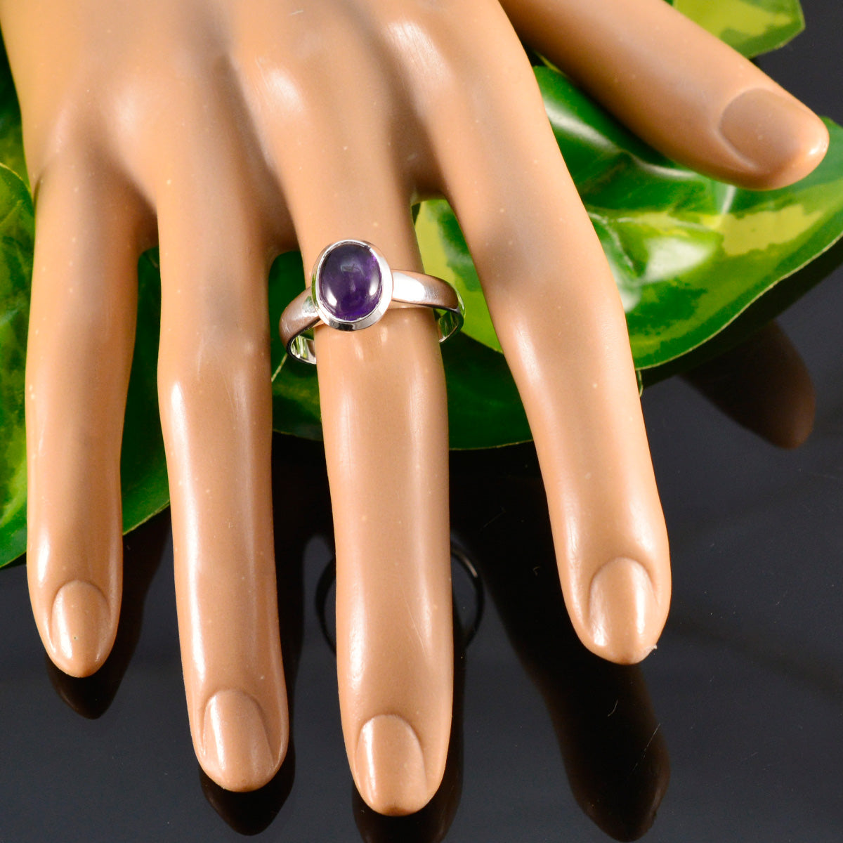 Laura Graceful Purple Solitaire Ring