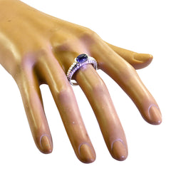 Naomi Purple Solitaire Ring with Elegant Gemstone