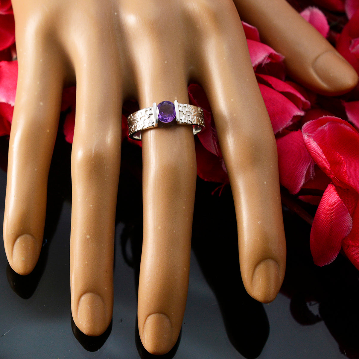 Liyana Sophisticated Purple Solitaire Ring