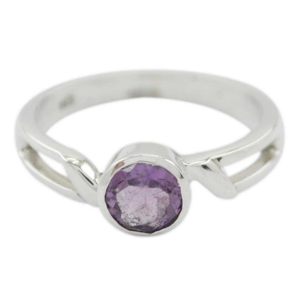 Seo-yeon Contemporary Purple Solitaire Ring Amethyst Purple