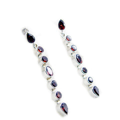 Genesis Red Gemstone Stud Earrings for Everyday Glam