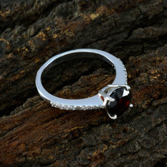 Greta Red Halo Ring for Women with Gemstone Accent
