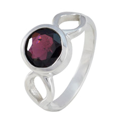 Victoria Red Solitaire Ring for Women with Gemstone