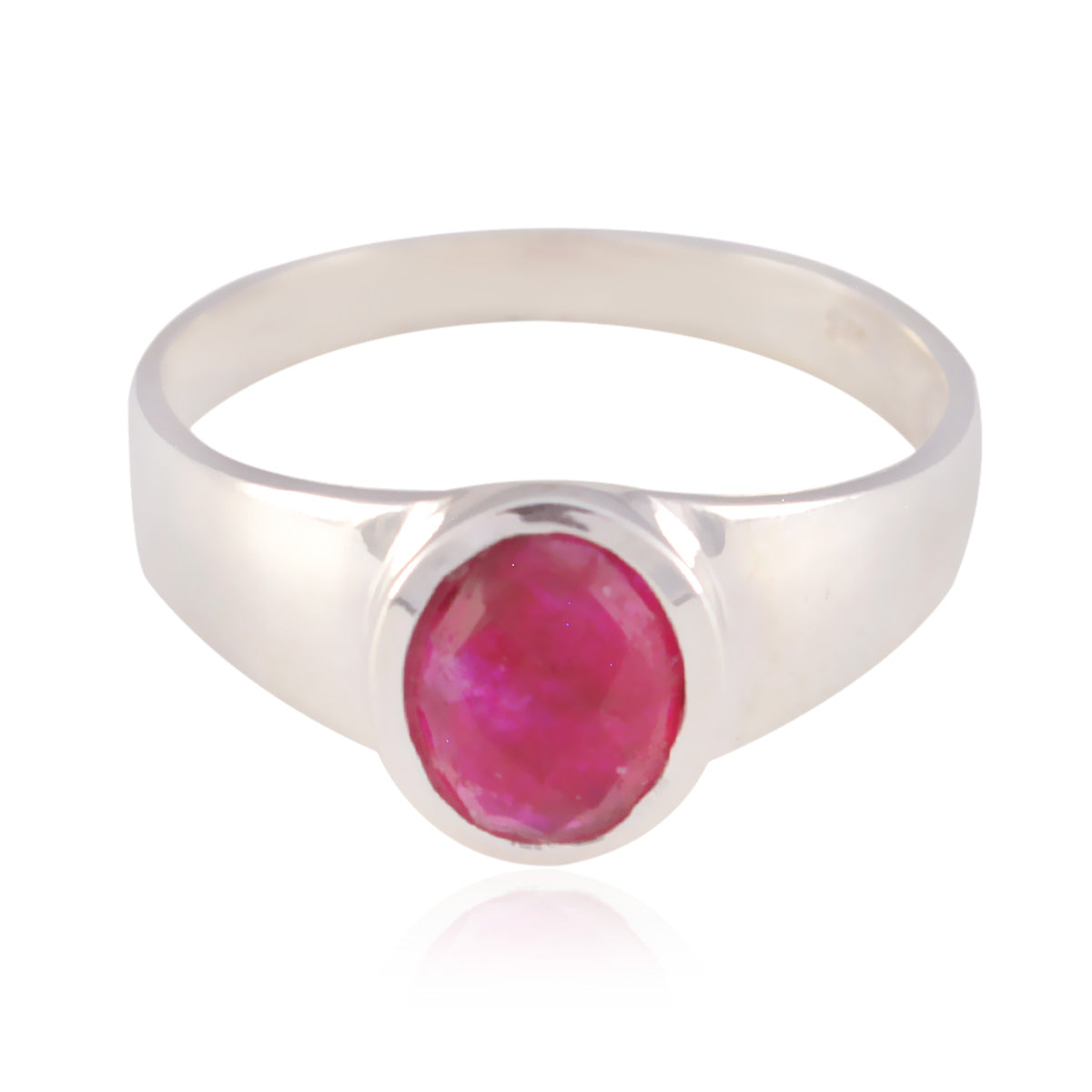 Charlotte Traditional Red Solitaire Ring