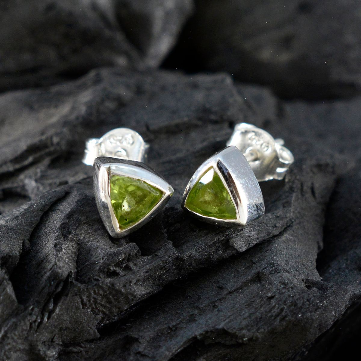 Riley Green Solitaire Stud Earrings for Everyday Glam