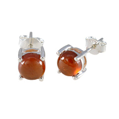 Riley Red Solitaire Earrings for Everyday Glam