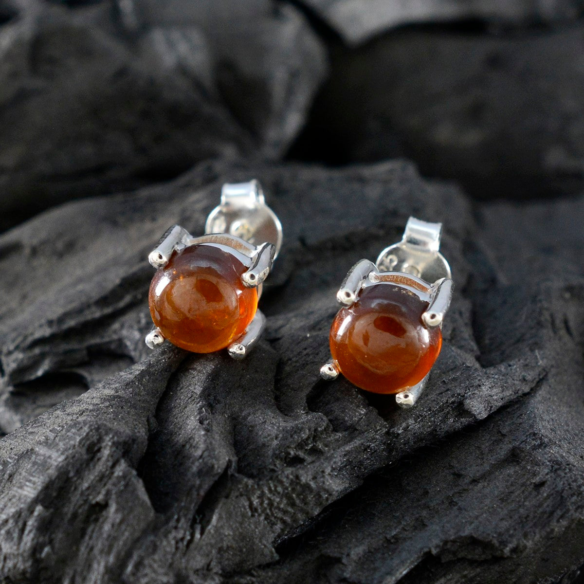 Riley Red Solitaire Earrings for Everyday Glam