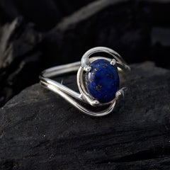 Siti Romantic Blue Solitaire Ring with Lapis Lazuli