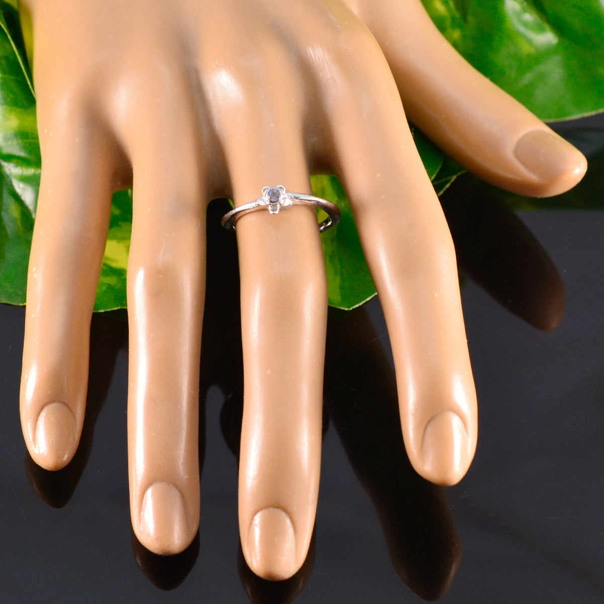 Natcha Romantic Blue Solitaire Ring