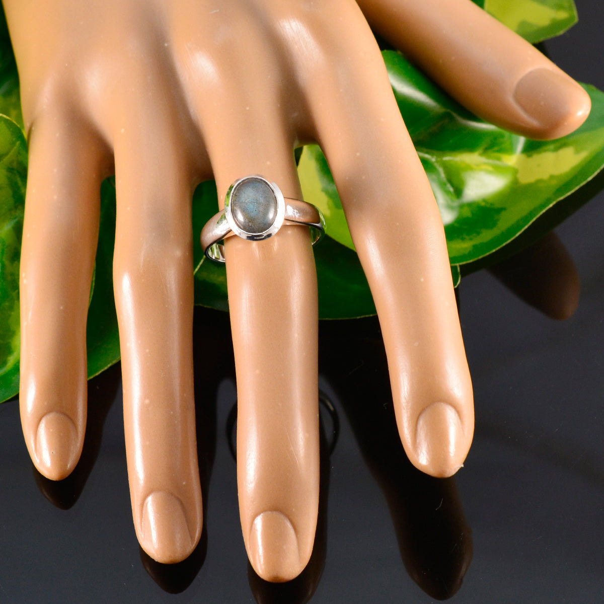 Isabella Romantic Grey Solitaire Ring