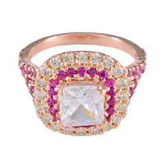Rina Romantic Red Halo Ring with Sparkling Stones Ruby CZ Red