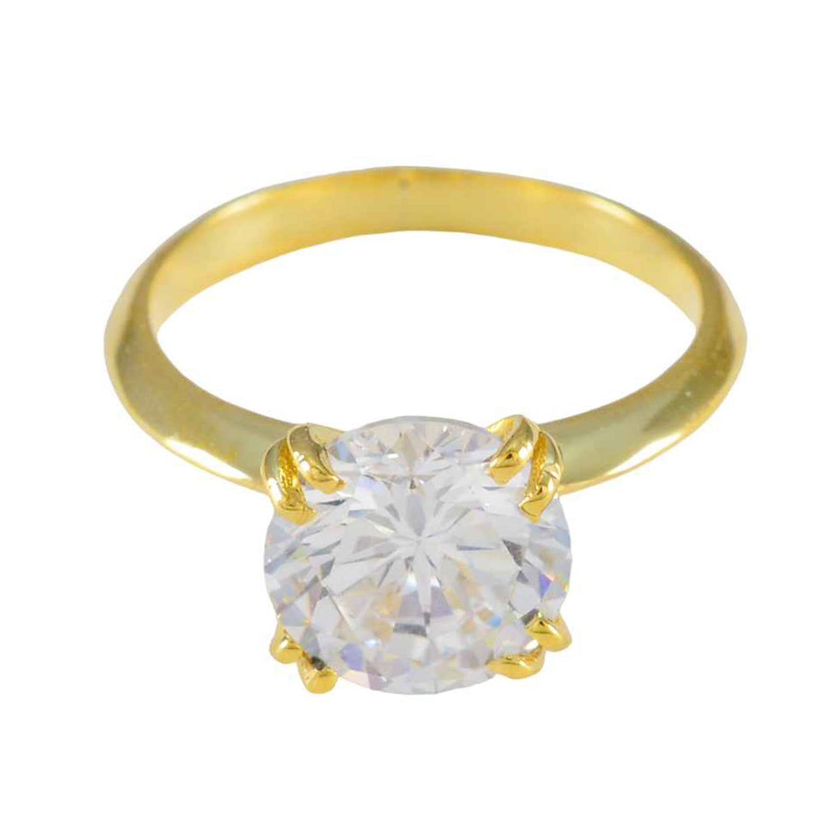 Maria Romantic White Solitaire Ring White CZ White