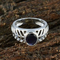 Rosa Art Deco Blue Ring Silver Gemstone Design