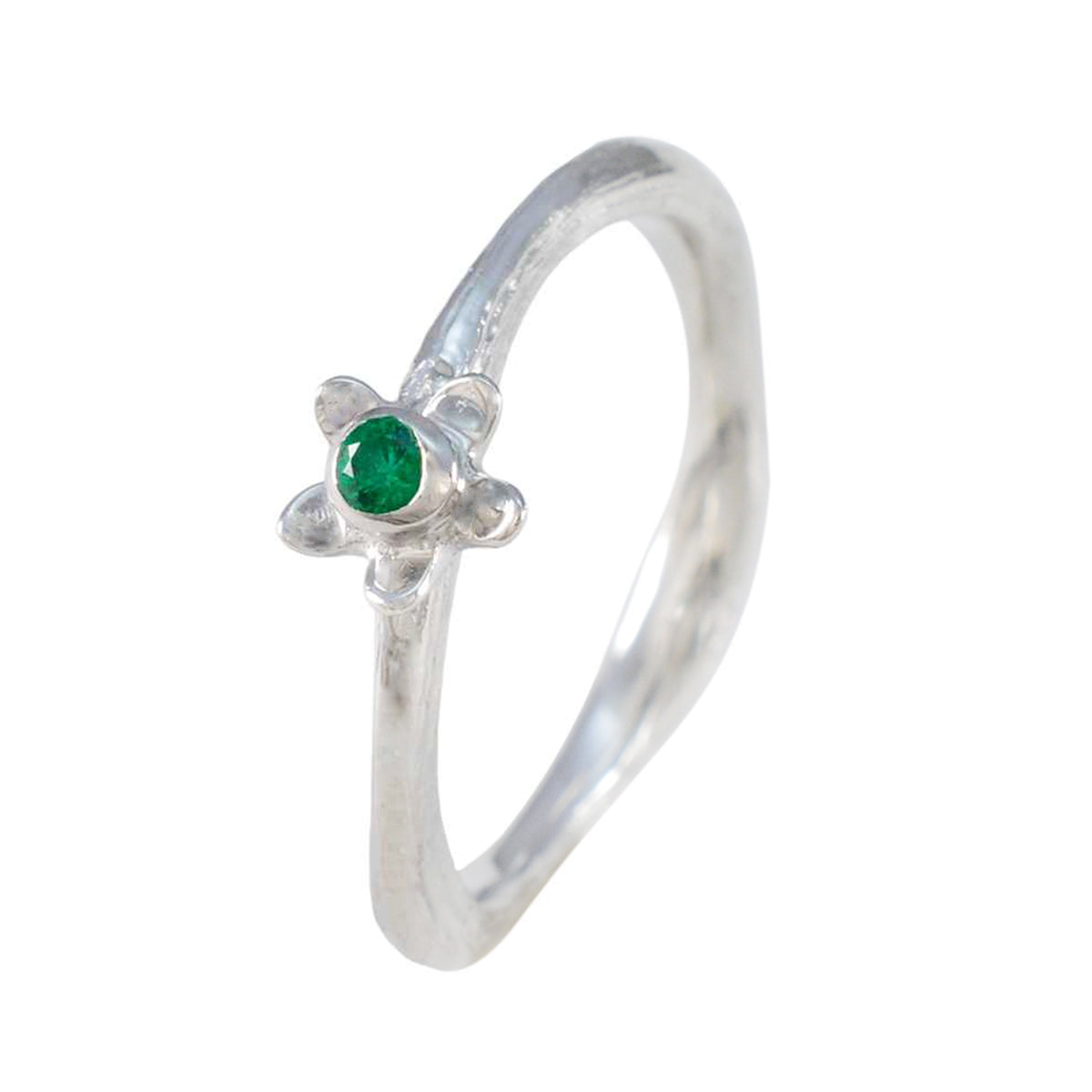 Sakura Graceful Green Solitaire Ring