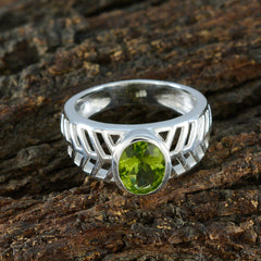 Scarlett Art Deco Green Solitaire Ring