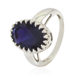 Dewi Traditional Blue Solitaire Ring