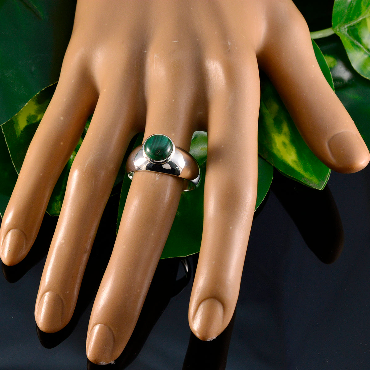 Josephine Trendy Green Solitaire Ring